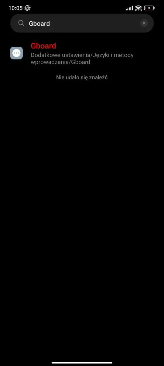Wyszukiwanie gBoard